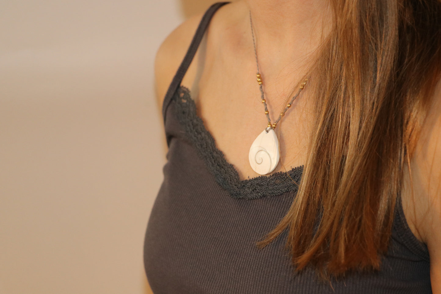 Makramee Kette mit Shiva Auge