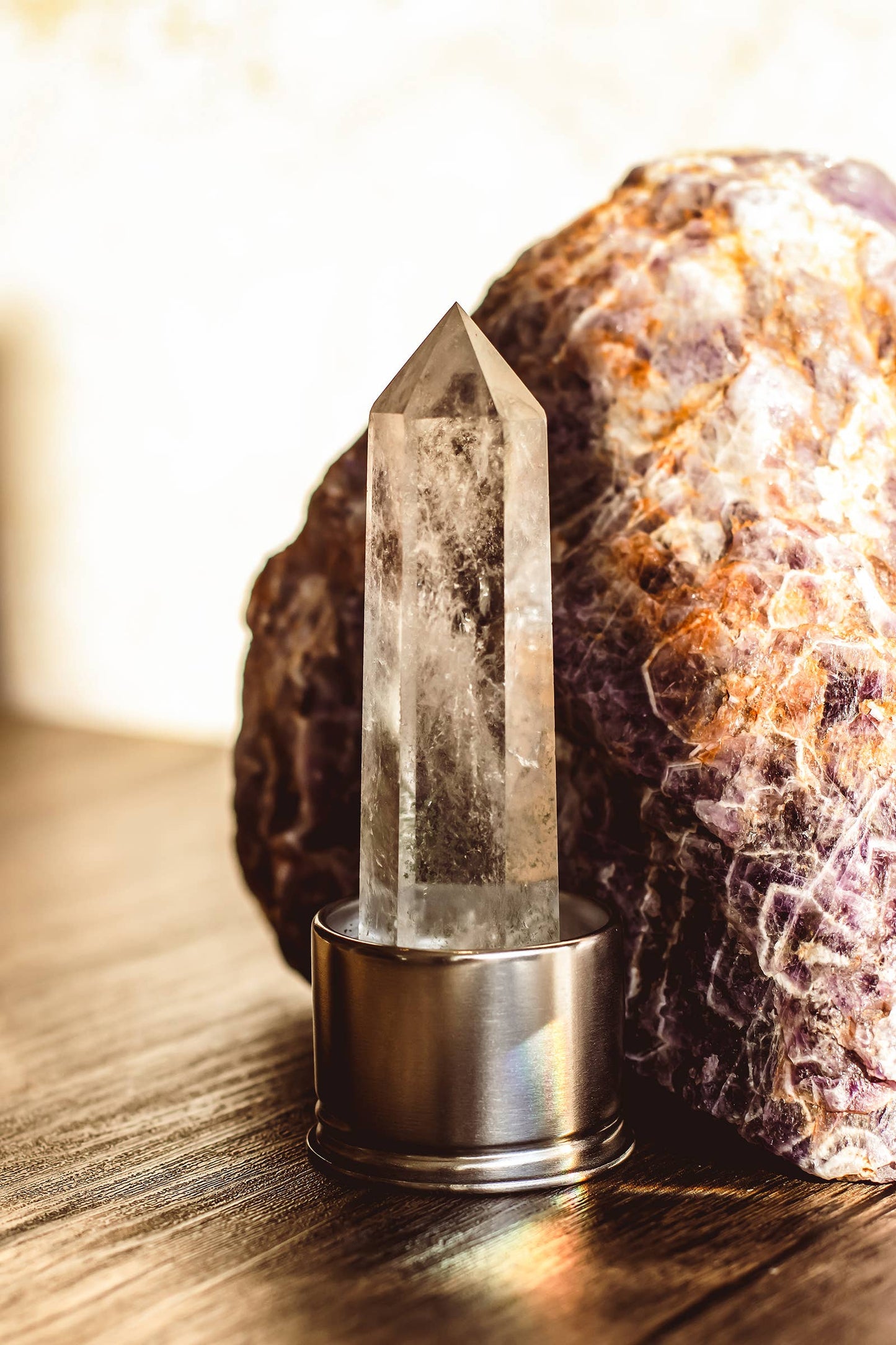Mindful Living Heilsteintrinkflasche Bergkristall