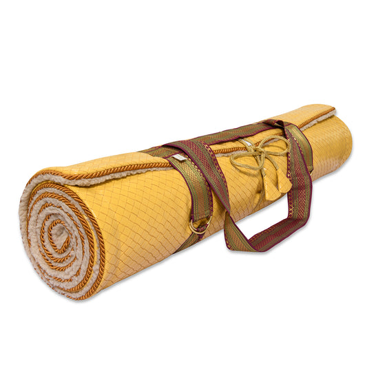 Yogamatte gelb mit Lavendelfüllung
