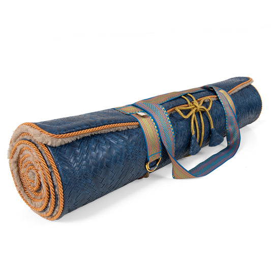 green yoga mat with lavender filling