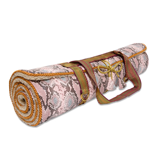 green yoga mat with lavender filling