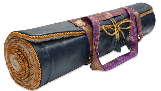Yogamatte blau mit Lavendelfüllung